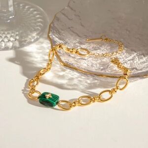 Gold and Green Bracelet
